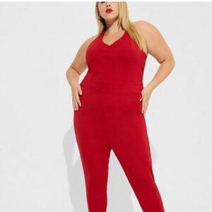 Torrid Marilyn Monroe Halter Tapered Jumpsuit NWT